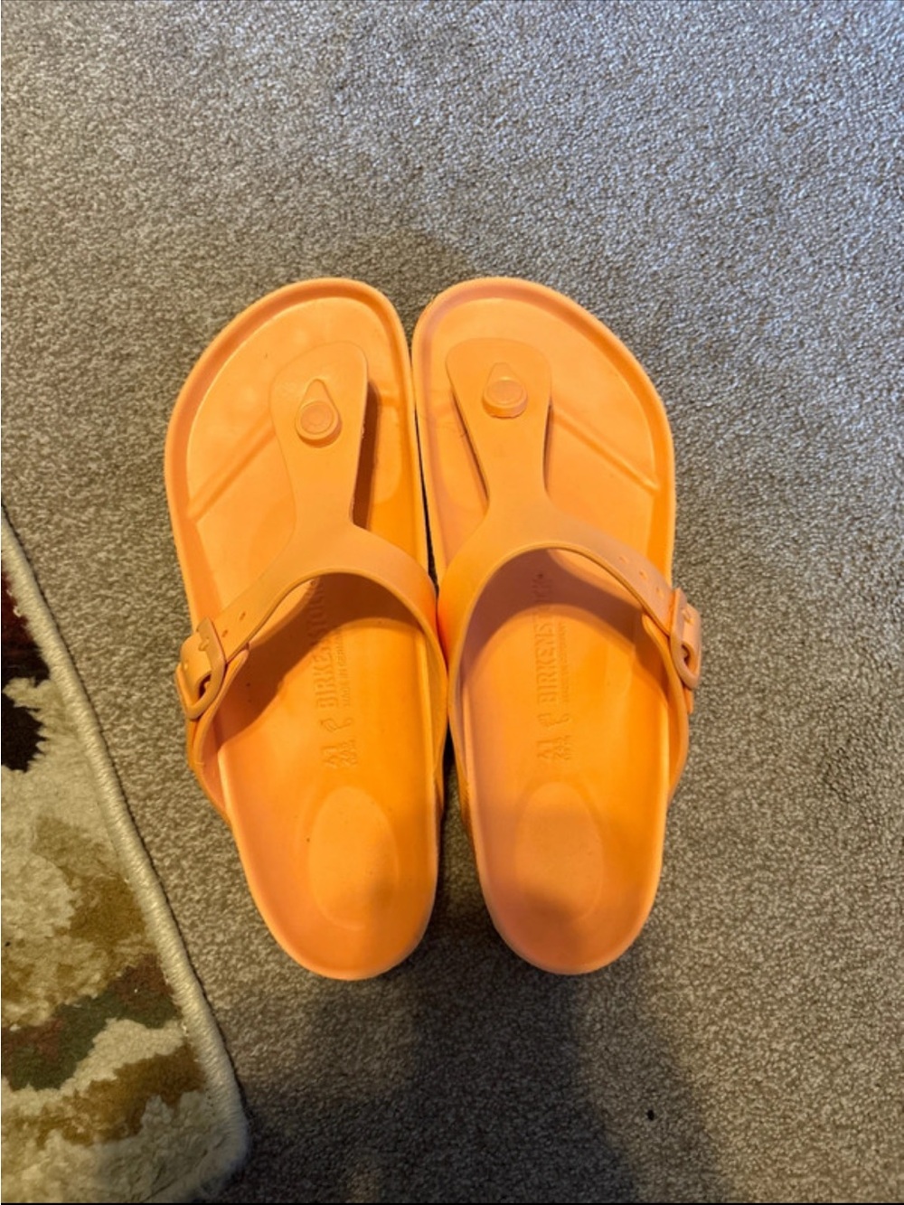 Birkenstock Orange Kids' EVA Toe-Post Sandals